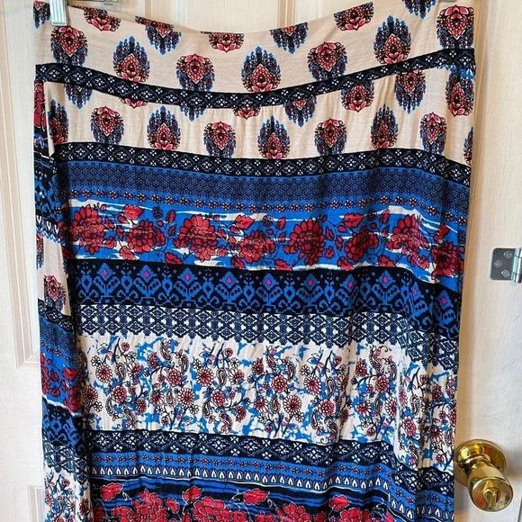 Established 1962 Floral Casual Stretchy Summer Maxi Skirt Women Plus Size 1X - Picture 4 of 6